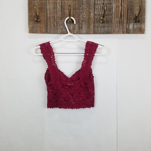 Free People Red Dream Away Lace Bralette Top - Picture 5 of 5